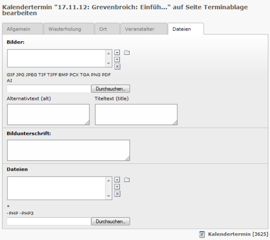 Reiter Dateien