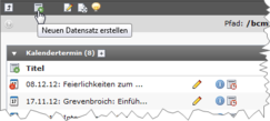 Neuen Datensatz erstellen