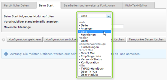 Beim Start