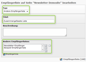 Andere Empfängerliste