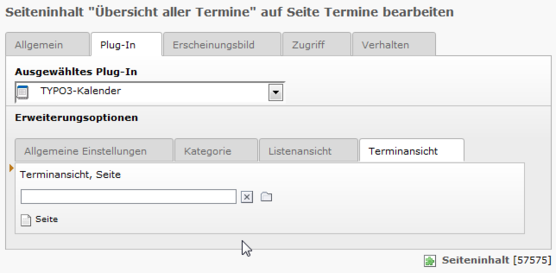 Reiter Terminansicht