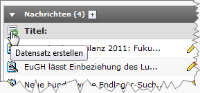 Datensatz erstellen