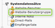 Website-Benutzer auswählen