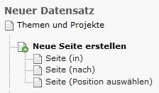 Neue Seite erstellen