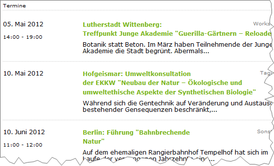 Listenansicht (Liste)
