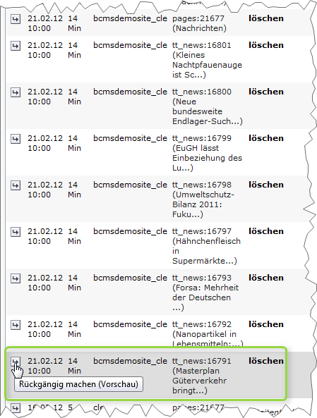 Nachrichten wiederherstellen