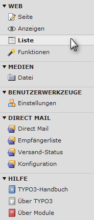 Module im Backend